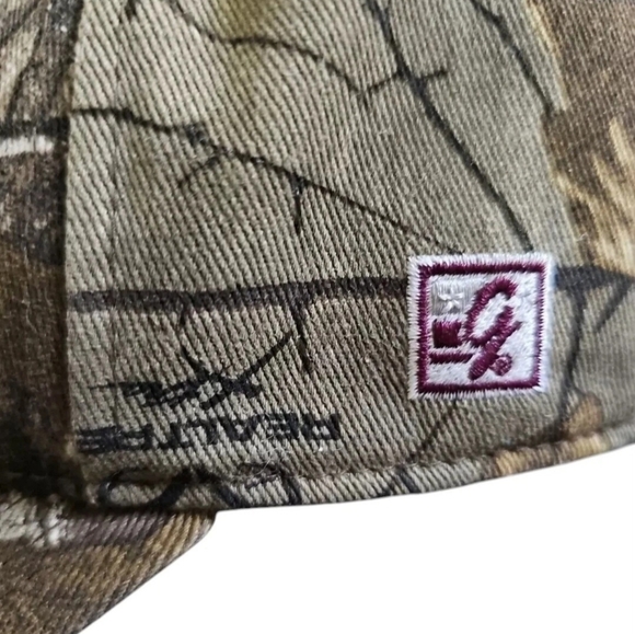 Vintage Mississippi State‎ Bulldogs The Game Camo Bar Style Stretch Fit Hat MSU - Picture 3 of 5